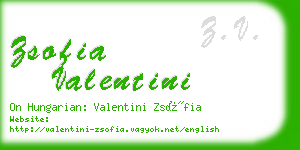 zsofia valentini business card